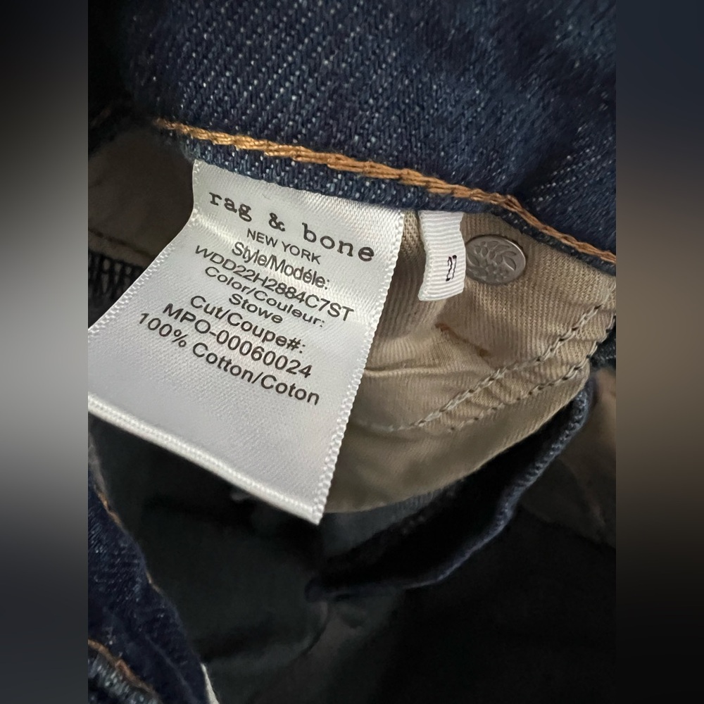 Rag & Bone Alex High Rise Straight in Stowe Size 27 New - Picture 12 of 12